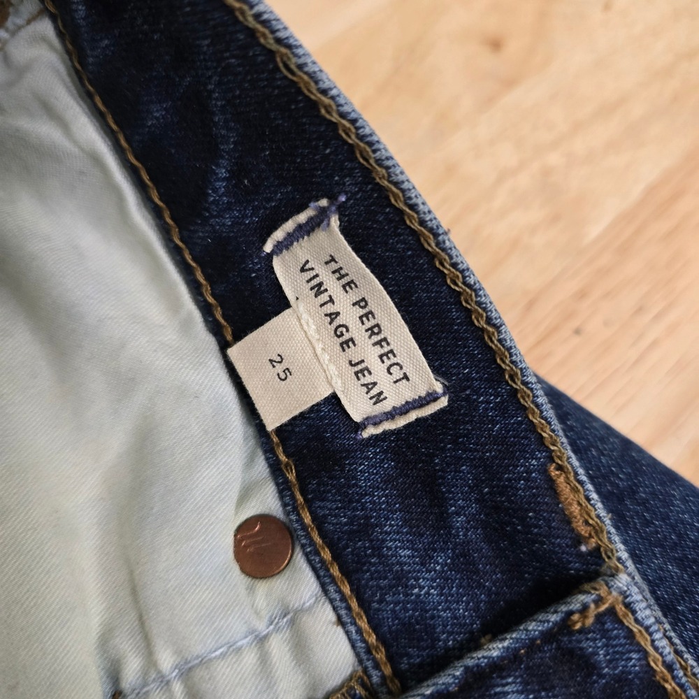 Madewell The Perfect Vintage Jean  Women's‎ Size 25 Dark Wash High Rise - Picture 4 of 10
